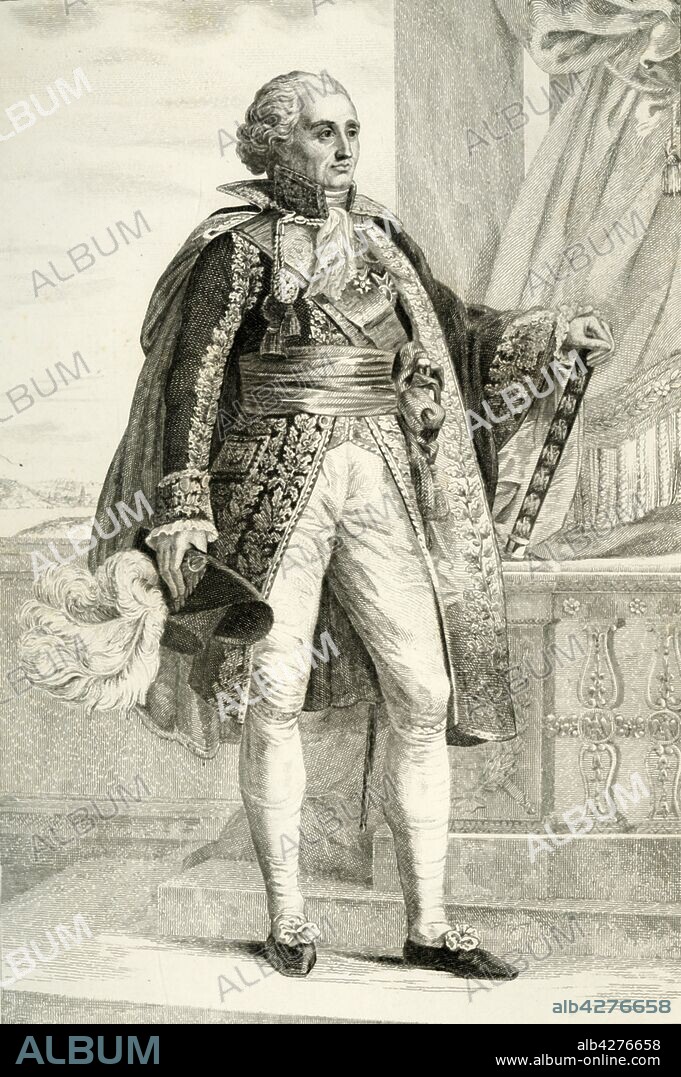 GEILLE. Bon Adrien Jeannot de Moncey, 1804, (1839). 'Moncey (Bon-Adrien-Jeannot) duc de Conegliano, Maréchal de France'. Portrait of Bon Adrien Jeannot de Moncey (1754-1842), a prominent soldier in the French Revolutionary and Napoleonic Wars. From "Galerie Des Maréchaux De France. Dédiée à l'Armée de Terre et de Mer" (Gallery of the Marshals of France. Dedicated to the Army of Land and Sea), by Charles Gavard. [De Fain, Paris, 1839].