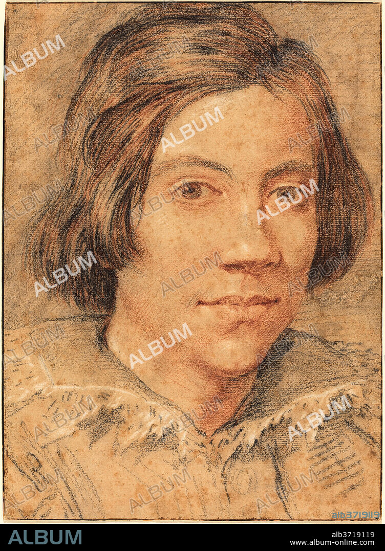 GIAN LORENZO BERNINI. Portrait of a Young Man. Dated: c. 1615. Dimensions: overall: 31.7 x 23.1 cm (12 1/2 x 9 1/8 in.). Medium: black and red chalk heightened with white chalk.