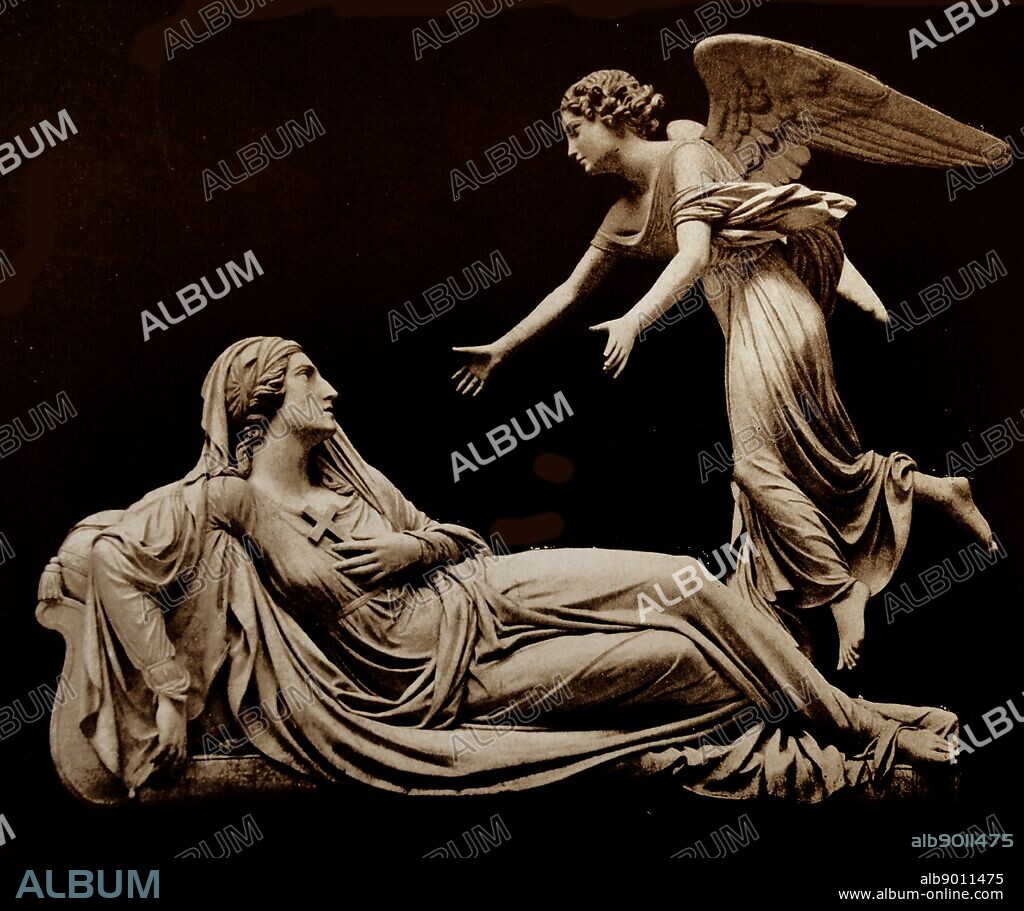 Monument of the Countess of Celles (in the Museum of Sculpture, Brussels) by Mathieu Kessels (1784-1836), a Dutch Neoclassical sculptor who worked mainly in Rome.