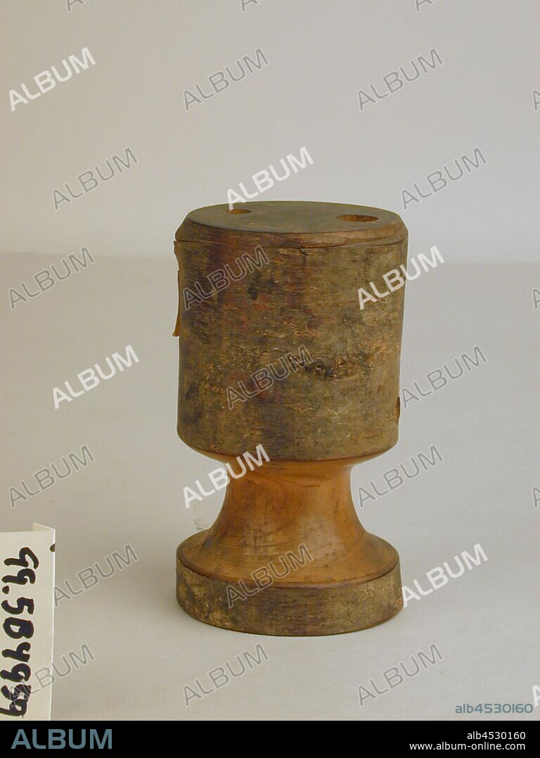 Cigar/Cigarette Holder, 19th Century, Cherry wood, rubber, height x diameter: 4 7/8 x 2 3/4 in. (12.4 x 7.0 cm).