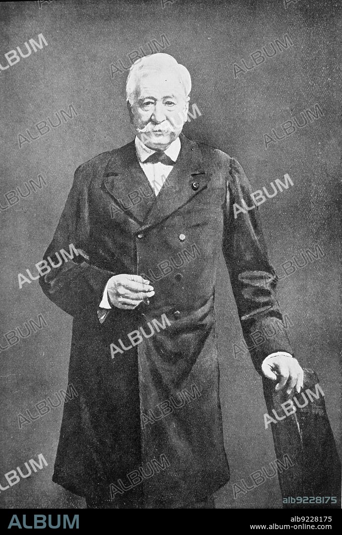 Ferdinand de Lesseps, 1914. Designer of a Panama Canal project, and instigator of the construction of the Suez Canal.