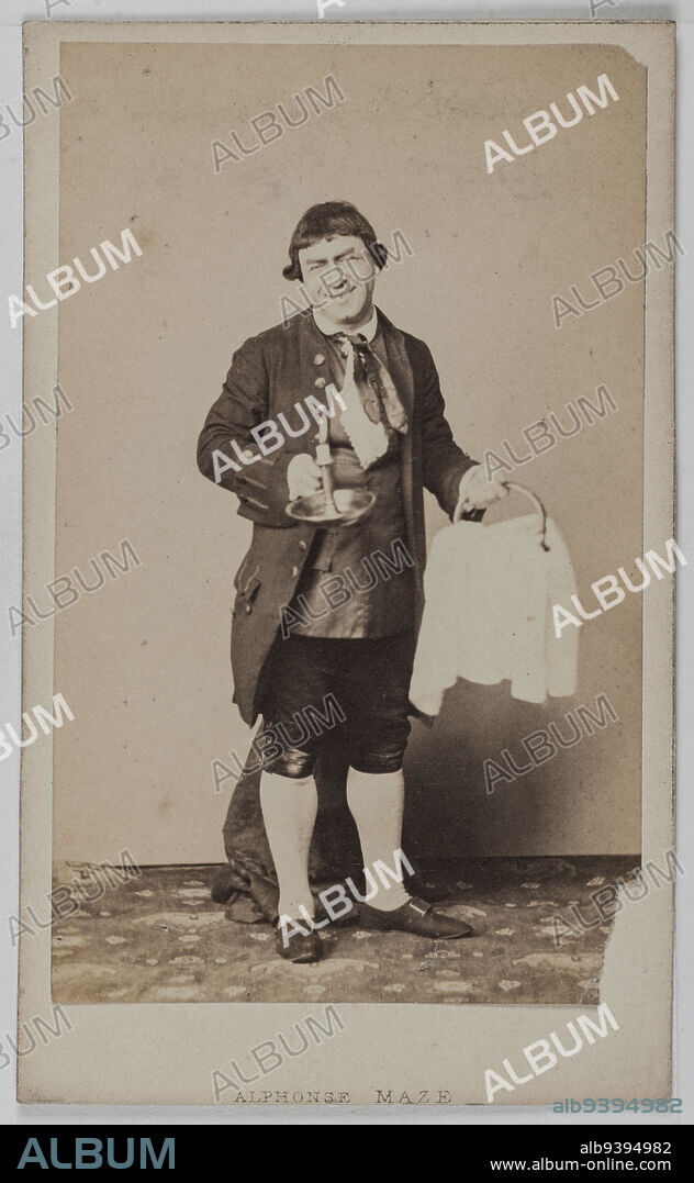 Portrait of E. Nathan, actor and singer at the Opéra comique Paris France and the Bouffes Parisiens in 1868, Maze, Alphonse, Photographer, Between 1860 and 1890, 2nd half of the 19th century, Graphic Arts, Photography, Albumen print, Height: 9 cm, Width: 5.5 cm.