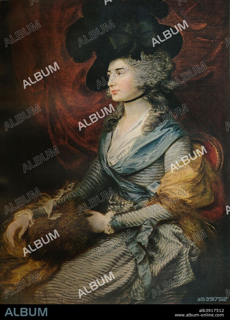 'Mrs Siddons', 1785. Painting held at The National Gallery, London. From The British Genius, by Haldane MacFall. [T. C. and E. C. Jack, London & Edinburgh, 1911].