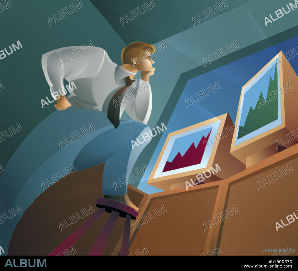 Decision Maker   Charlie Hill (20th C./American)  Computer Graphics.