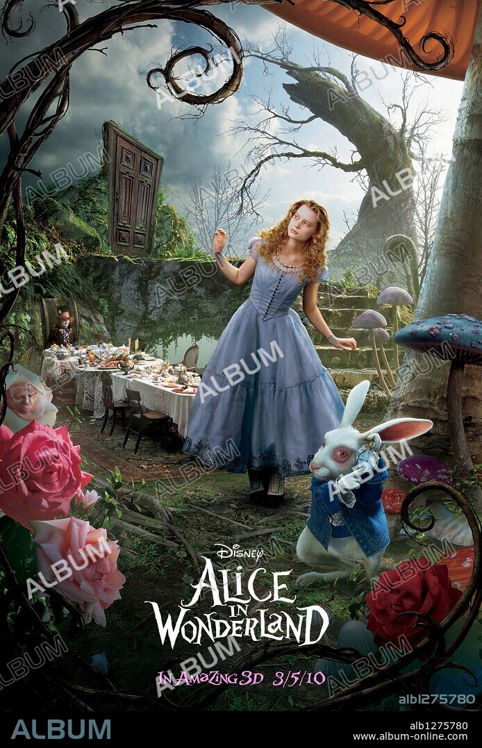 Poster of ALICE IN WONDERLAND, 2010, directed by TIM BURTON