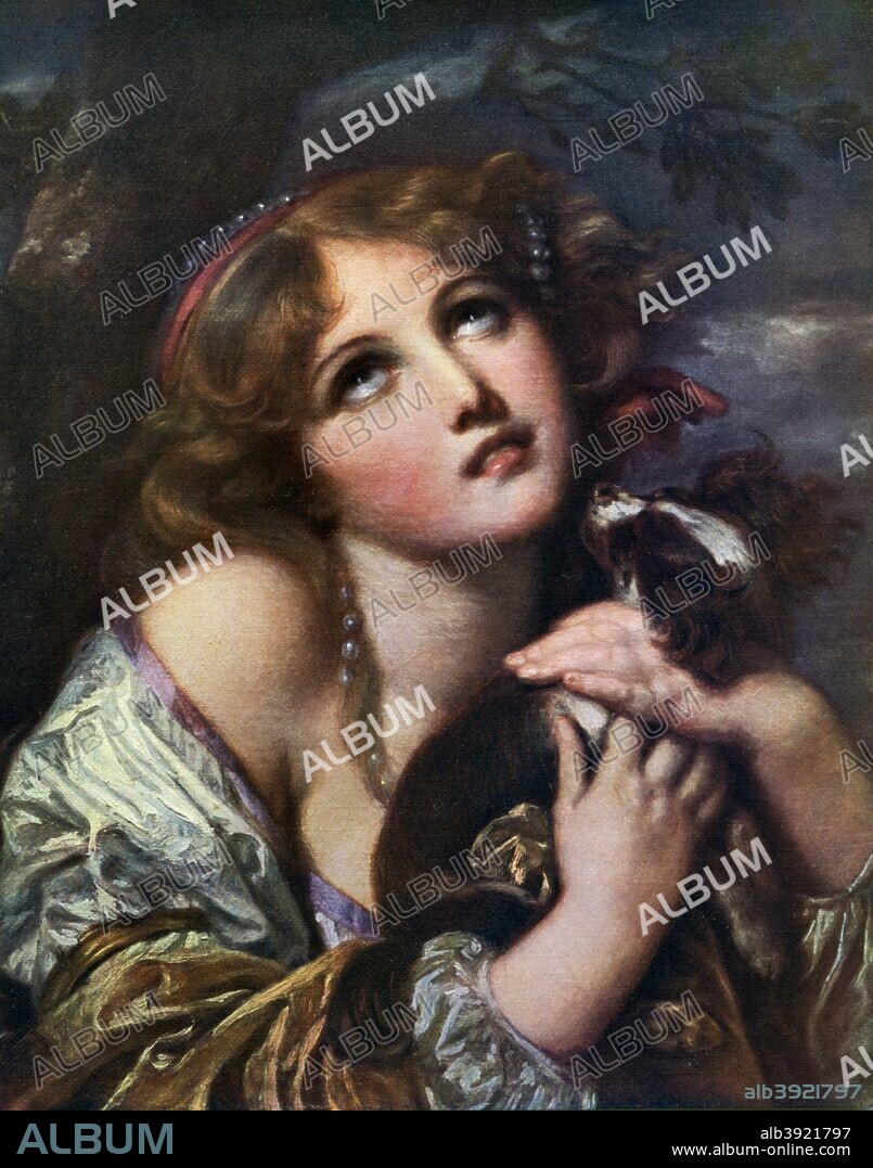 'The Souvenir (Fidelity)', c1787-1789, (1912). A colour print from Famous Paintings, with an introduction by Gilbert Chesterton, Cassell and Company, (London, New York, Toronto, 1912).