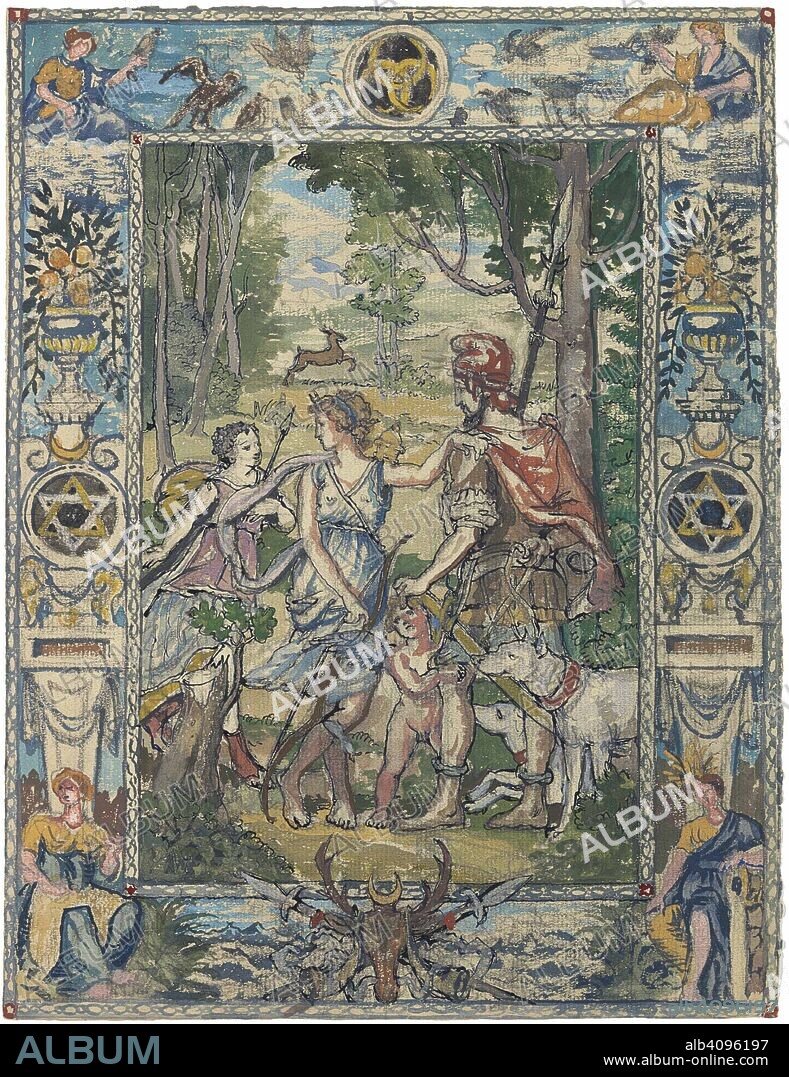 ALEXANDRE BENOIS. Tapestry design for the Ballet "Diane de Poitiers" by Jacques Ibert.