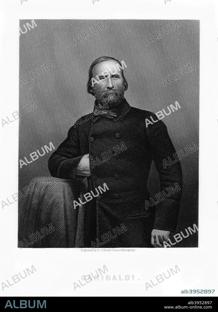 Giuseppe Garibaldi, Italian patriot, 19th century. Portrait of Garibaldi (1807-1882), soldier of the Risorgimento.