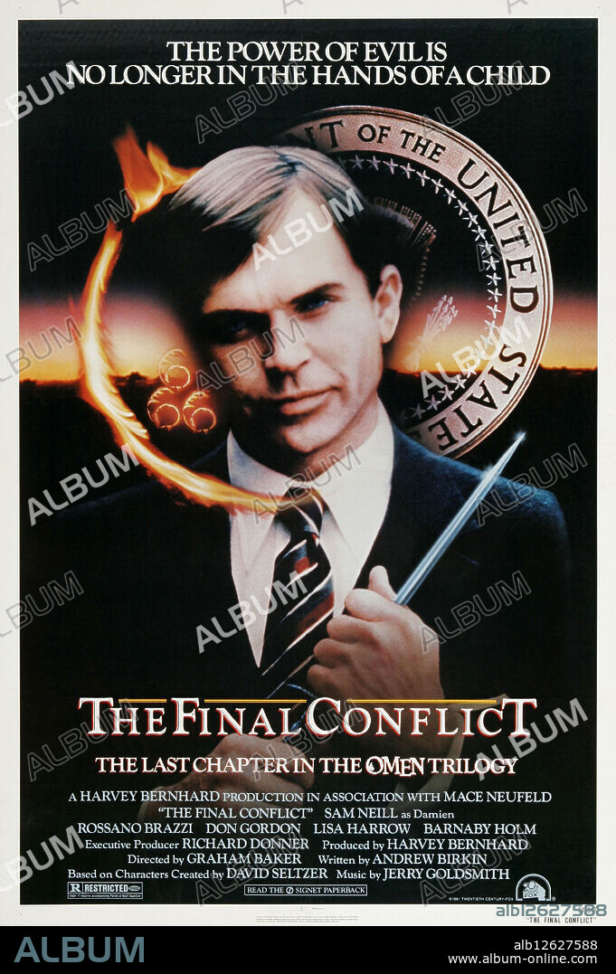 SAM NEILL in BARBARAS BABY - OMEN III, 1981 (THE FINAL CONFLICT), unter der Regie von GRAHAM BAKER. Copyright 20TH CENTURY FOX.
