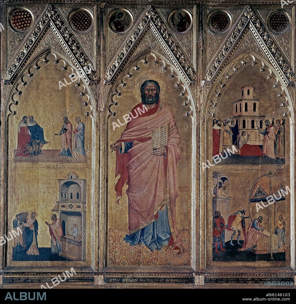 ORCAGNA. TRIPTICO DE SAN MATEO - SIGLO XIV - GOTICO ITALIANO - ESCUELA FLORENTINA.
