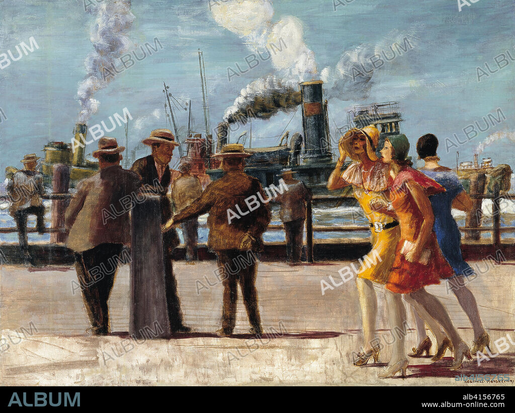 Reginald Marsh (París, 1898-Dorset, 1954). Battery Park (ca. 1926). Oil on canvas. 76.2 x 101.6 cm.