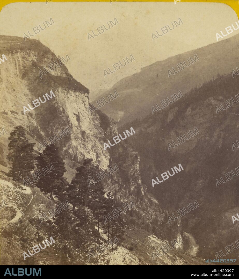 Suisse. - Canton de Grisons. Le Schyn-Pass./Schweiz. - Kanton Graubunden. Der Schyn-Pass., Aimé Civiale (Italian, 1821 - 1893), 1870s, Albumen silver print.