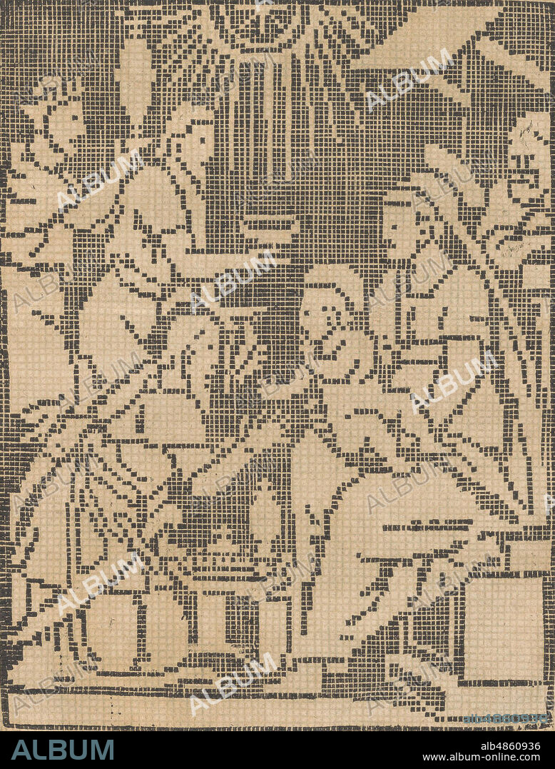 FEDERICO DE VINCIOLO. Les Secondes Oeuvres, et Subtiles Inventions De Lingerie du Seigneur Federic de Vinciolo Venitien, page 14 (recto), 1603.