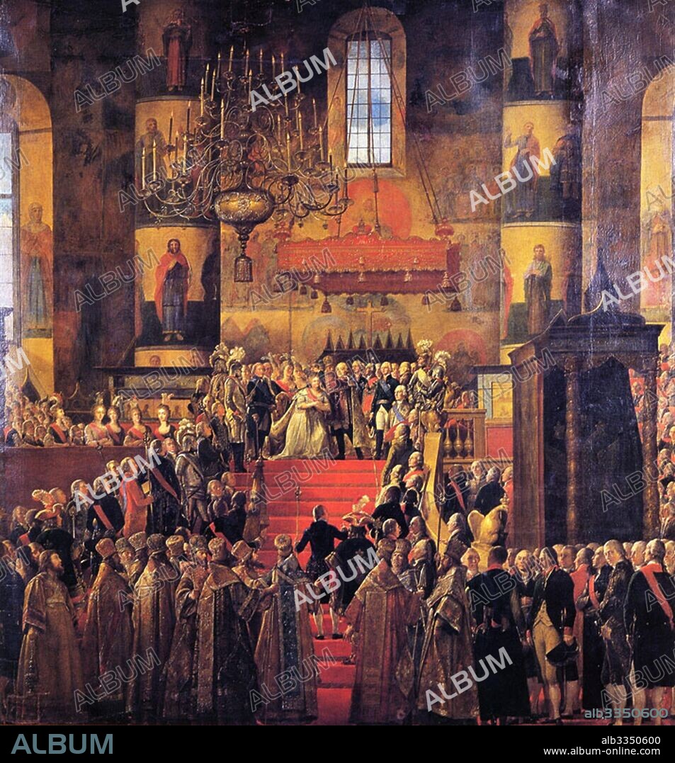 FERDINAND MARTIN QUADAL. The Coronation of Emperor Paul I and Empress Maria Feodorovna.