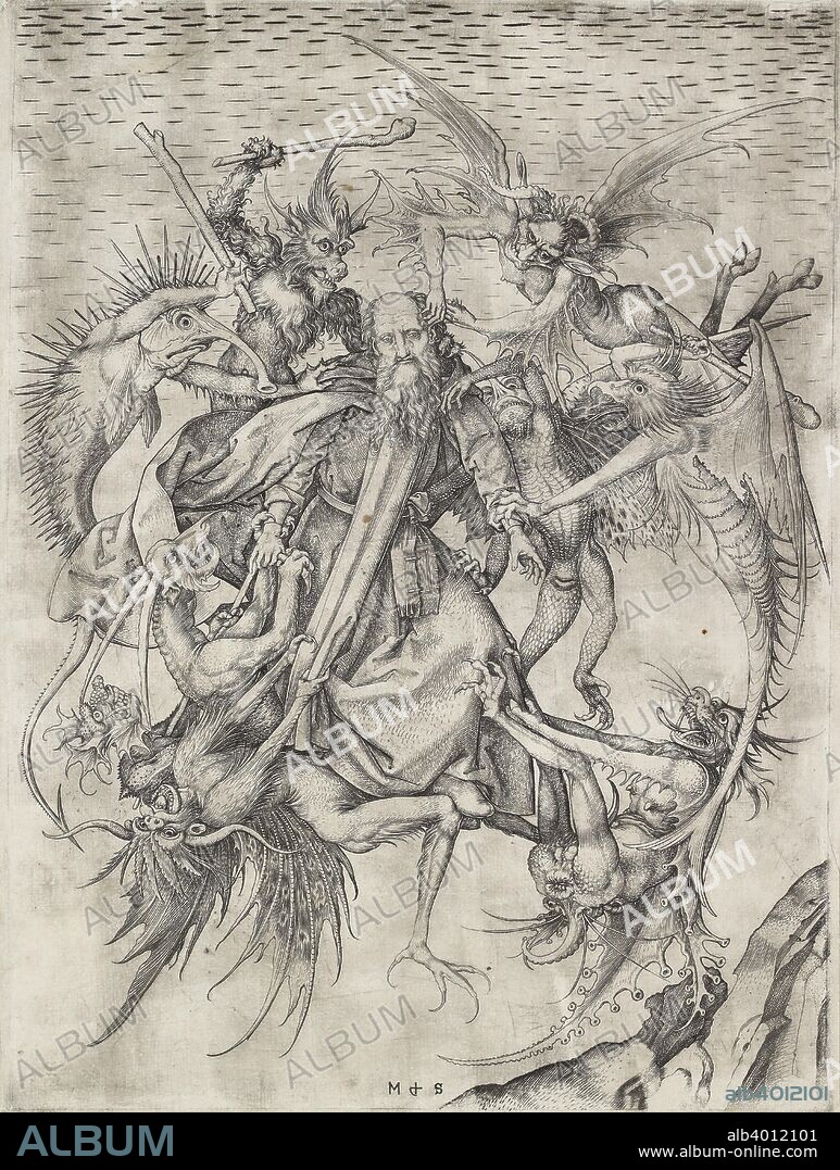 The Tribulations of St Anthony, late 15th century. Dimensions: height x width: plate 31.4 x 23.1 cm height x width: sheet 31.5 x 23.5 cm.