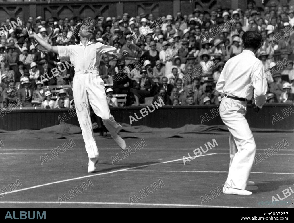 Jean Borotra the Bounding Basque and Henri Cochet in mens doubles at Wimbledon. The Encyclopedia of Tennis page 34.