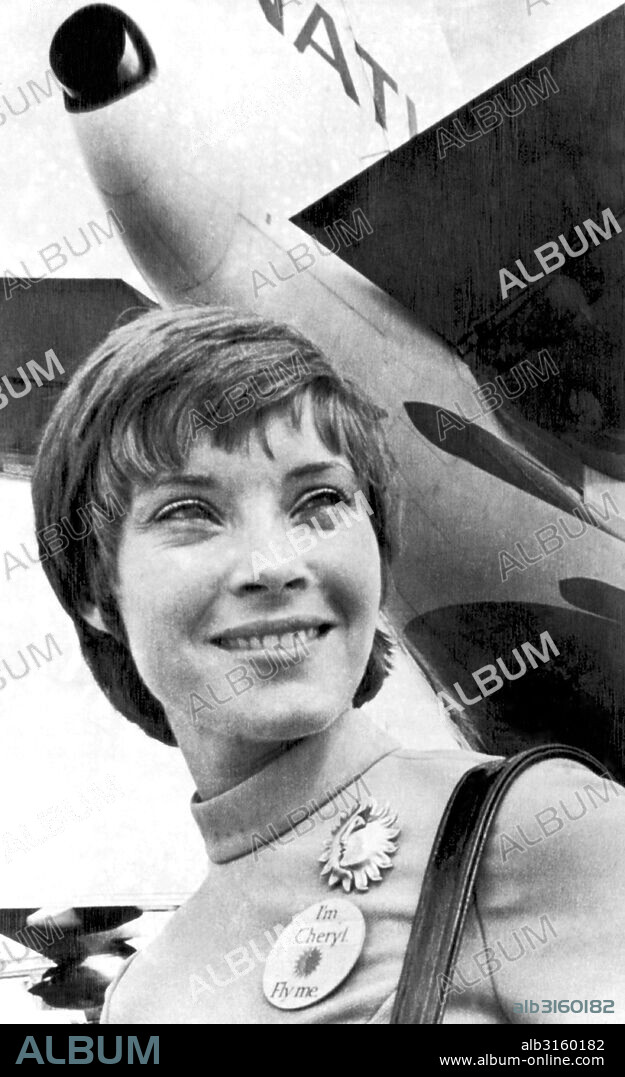 Miami, Florida: October, 1971 National Airlines stewardess Cheryl Fioravante headlines the 'Fly Me' ad campaign that has the National Association of Women (NOW) attempting to halt the campaign claiming it to be suggestive filth. Cheryl disagrees and says the ads are not vulgar to her.