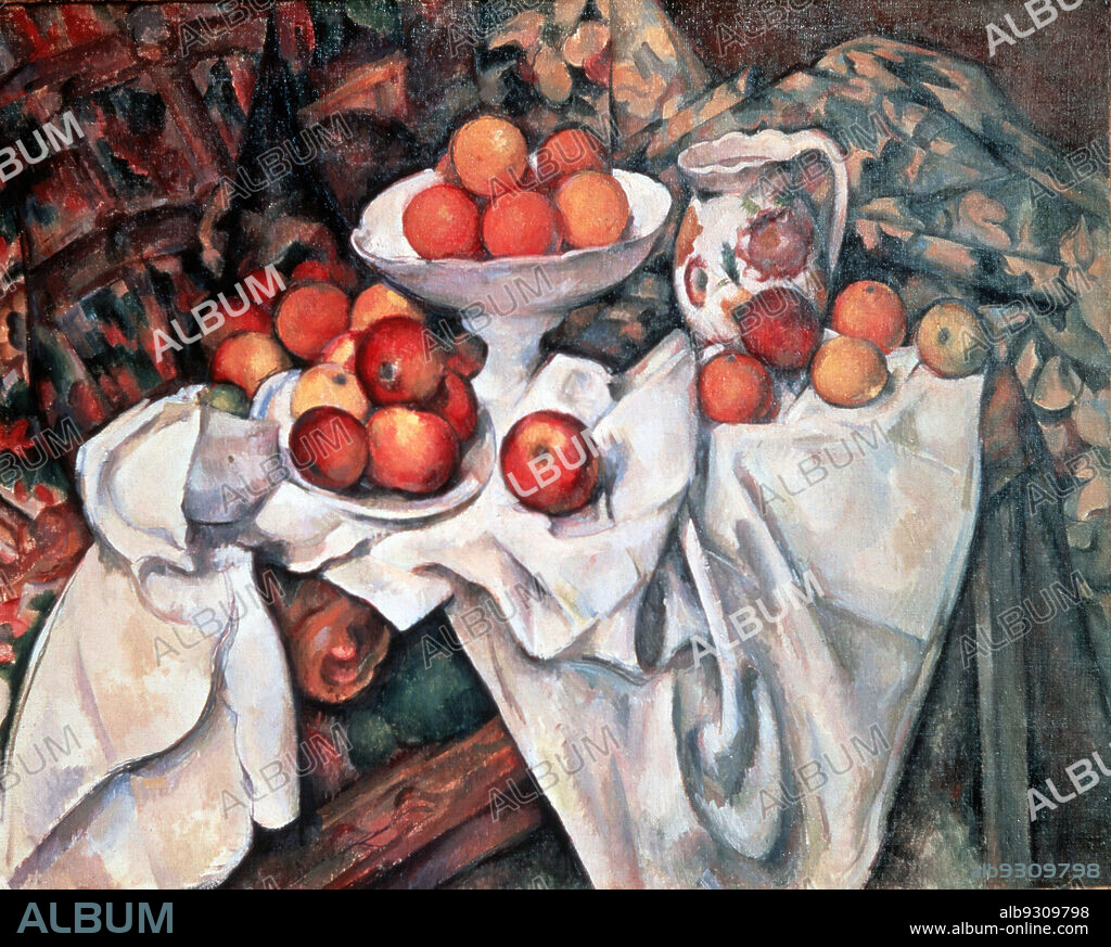 PAUL CÉZANNE. Cezanne, Paul. 1839-1906. "Pommes et oranges" (Still life with apples and oranges), 1895/1900. Oil on canvas, 74 × 93cm. Paris, Musée d'Orsay.