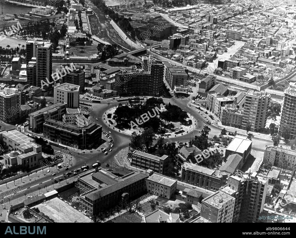 Junio 1970. Vista Aérea de Cartagena (Murcia).