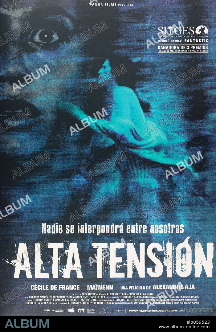 Affiche de HAUTE TENSION, 2003, réalisé par ALEXANDRE AJA. Copyright LIONS GATE FILMS.
