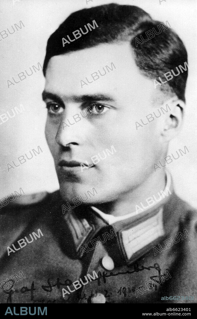 German officer and later resistance fighter Claus Graf Schenk von Stauffenberg in a photograph from the early 1930s. He was born on the 15th of November in 1907. During his successful military career, he was impressed by Hitler's success, but later was outraged because of the terror in occupied areas and became driving force of the resistance. After the failed attempt on Adolf Hitler's life on the 20th of July in 1944, Claus Graf Schenk von Stauffenberg was shot summarily one day later, on the 21st of July in 1944. 30/11/2002
