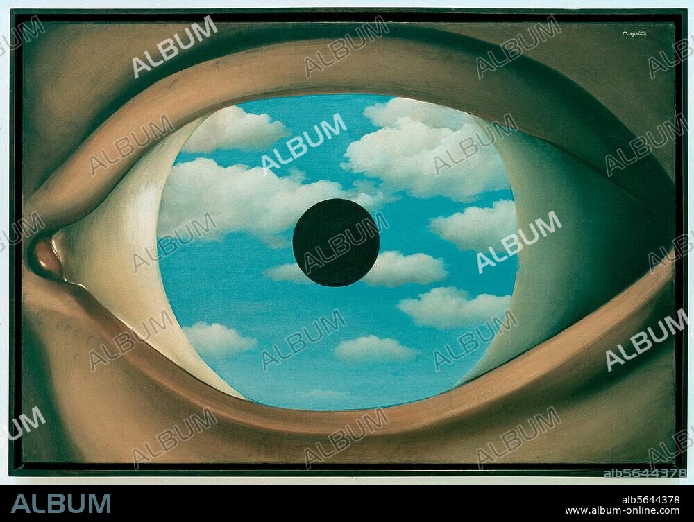 RENÉ MAGRITTE. Magritte, Rene 1898-1967. "Le faux Miroir" (Der falsche Spiegel), 1929. \l auf Leinwand, 54 × 81 cm. New York, Museum of Modern Art.