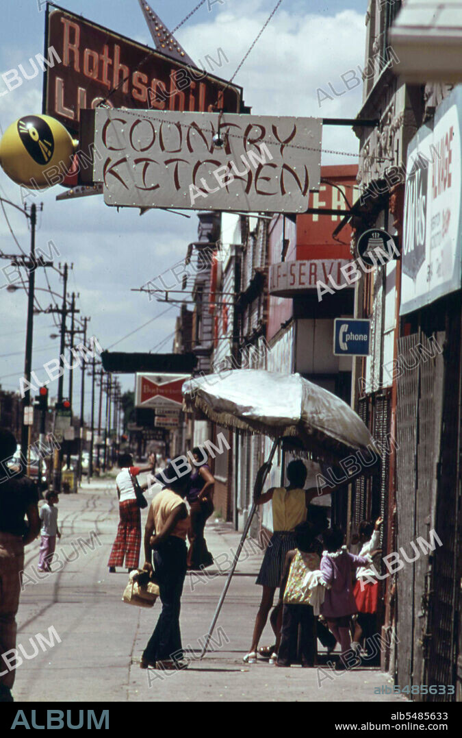 1973 - Street Scene In West Side Chicago. This Area Was Slow To Recover From The Riots And Fires Of The Mid And Late 1960's, 06/1973.