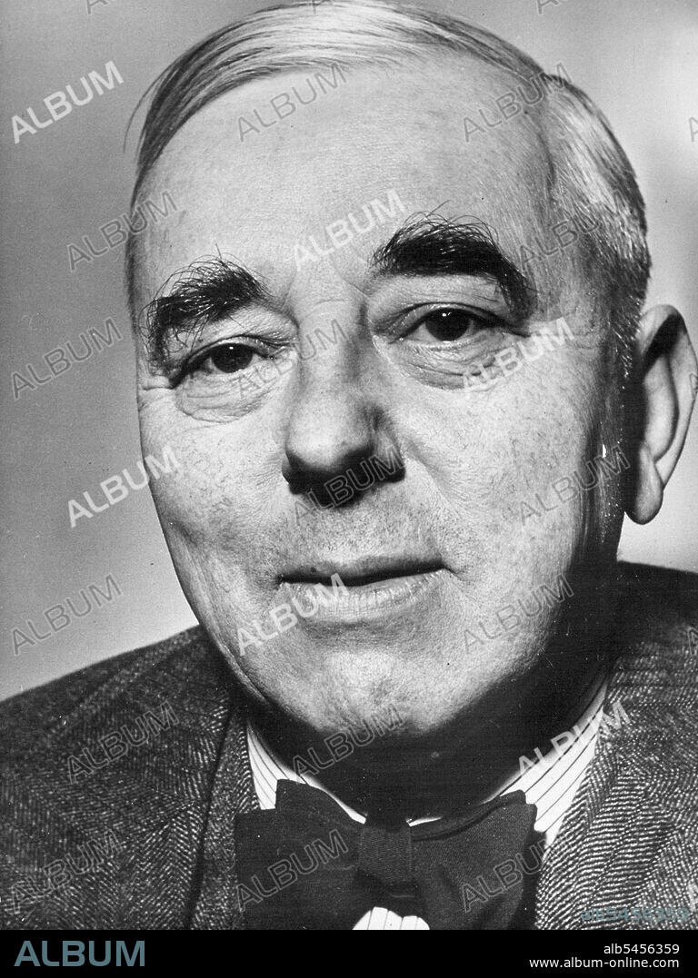 The Power Behind Adenauer -- Robert Pferdmenges -- Although practically unknown to the general public, Herr Robert Pferdmenges is by competent political observers often described as the man who, behind the scenes, exercises unrivalled power within Western Germany. Pferdmenges is seventy-three and at the beginning of 1954 he retired from his private banking firm in order to devote all his time to politics. He remains Chairman, or member, of the Executive Boards of twenty six major concerns in the Federal republic, among them banks, mines, insurance companies, steel works, textile firms, sugar refineries. March 14, 1951. (Photo by Max Ehlert, Camera Press).