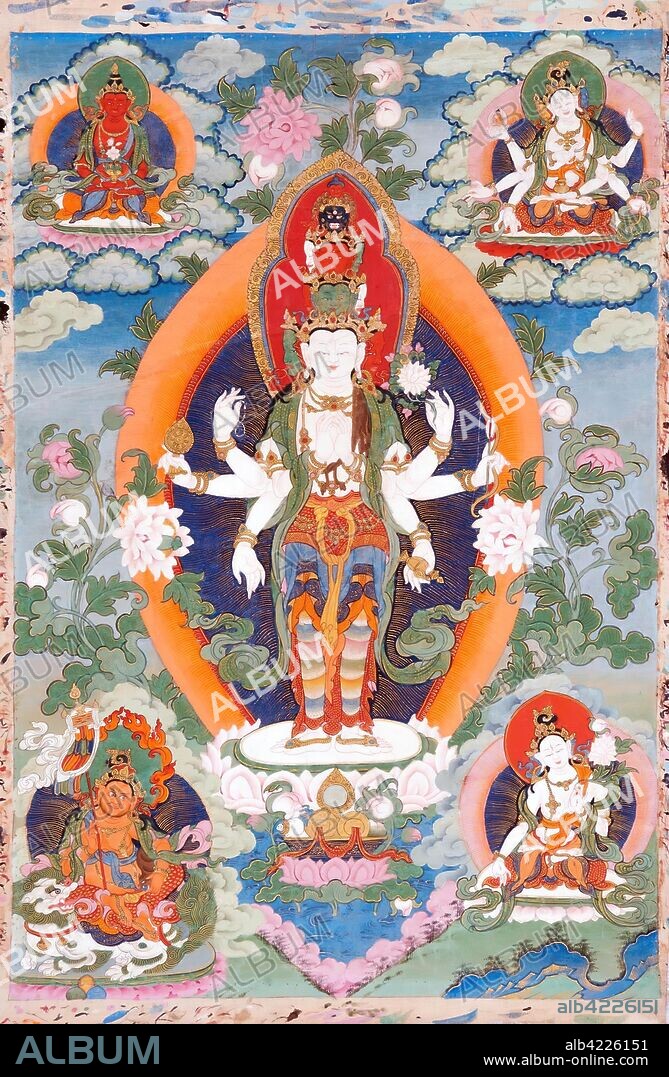'Avalokiteshvara Mahakarunika'. China, Early 19th century. Dimensions: 54x37 cm.