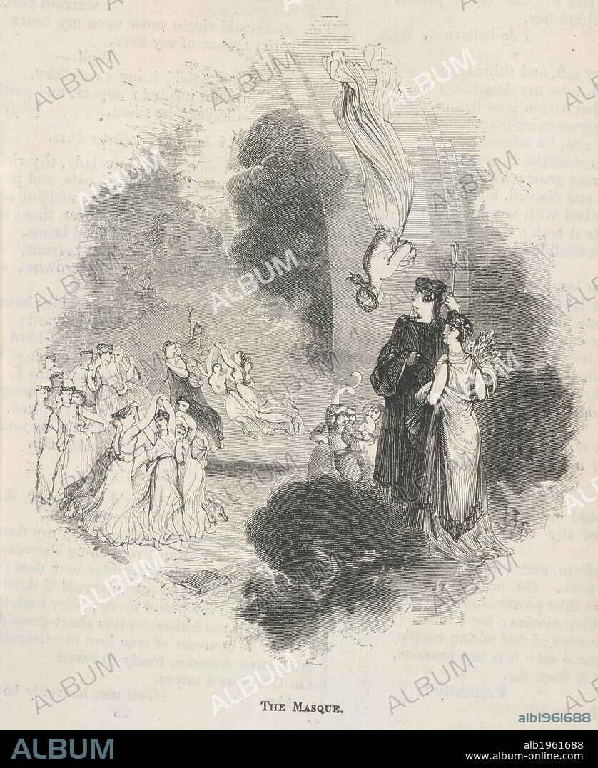 The masque. The Illustrated Shakespeare. Edited by G. C. Verpl. Harper & Brothers: New York, 1847. The masque.  Image taken from The Illustrated Shakespeare. Edited by G. C. Verplanck.  Originally published/produced in Harper & Brothers: New York, 1847. . Source: 11769.ff.1 volume 1, 30. Language: English.