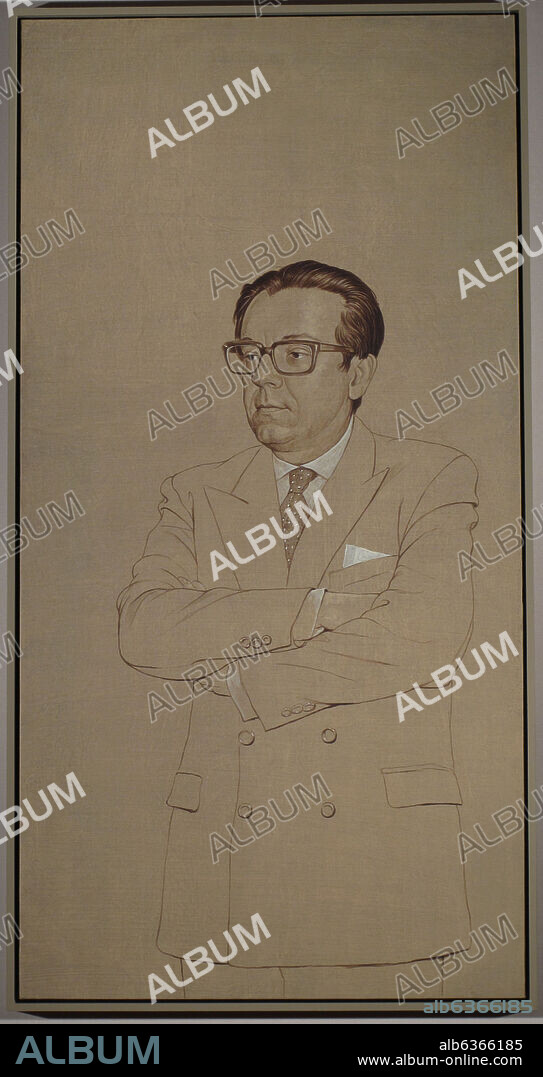 HERNAN CORTES MORENO (1953-). MIGUEL HERRERO DE MIÑON - DETALLE DEL POLIPTICO DE LOS PADRES DE LA CONSTITUCION - 2009 - ACRILICO/LIENZO.