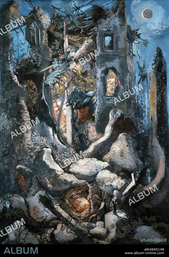 GROSZ , GEORGE. PINTOR ALEMAN . 1893 - 1959. " PUEBLO DETRAS DEL RIO " , OLEO. ATENCION: AUTOR CONTEMPORANEO SUJETO A COPYRIGHT ©. EL CLIENTE FINAL ES RESPONSABLE DE LA GESTION DE LOS DERECHOS DE AUTOR CON LAS SOCIEDADES EXISTENTES DE GESTION DE DERECHOS O DIRECTAMENTE CON LOS ORGANISMOS TITULARES DE LOS MISMOS.