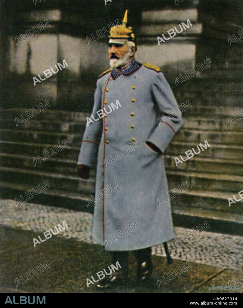 'Reichskanzler v. Bethmann Hollweg 1856-1921', 1934. Theobald Theodor Friedrich Alfred von Bethmann-Hollweg (1856-1921), German politician and statesman who served as Chancellor of the German Empire from 1909 to 1917. From "Die Großen der Weltgeschichte". [Eckstein-Halpaus, Dresden, 1934].