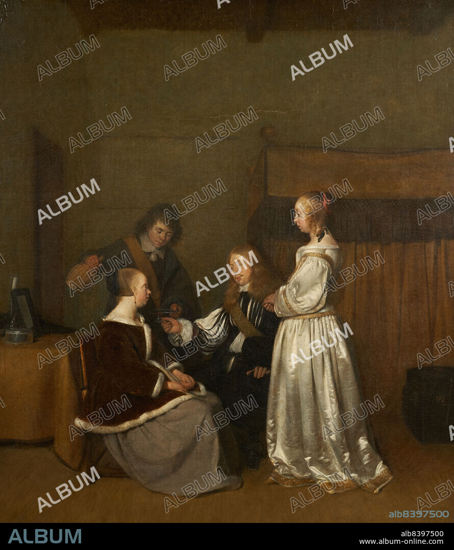 GERARD TER BORCH. Gallant Conversation, between 1652 and 1654.