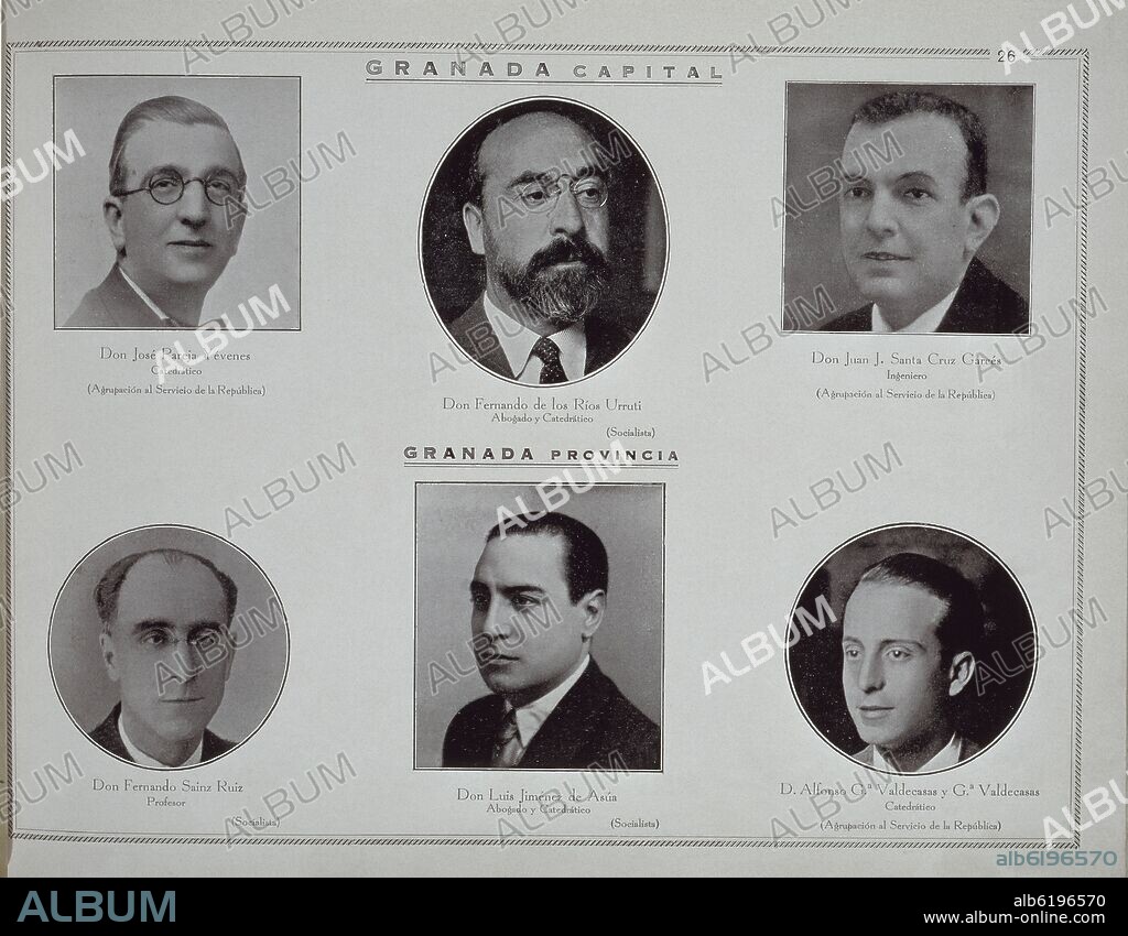 JOSE PAREJA- FERNANDO SAINZ- LUIS JIMENEZ-ALFONSO VALDECASAS- JUAN J SANT CRUZ- FERNANDO DE LOS RIOS.