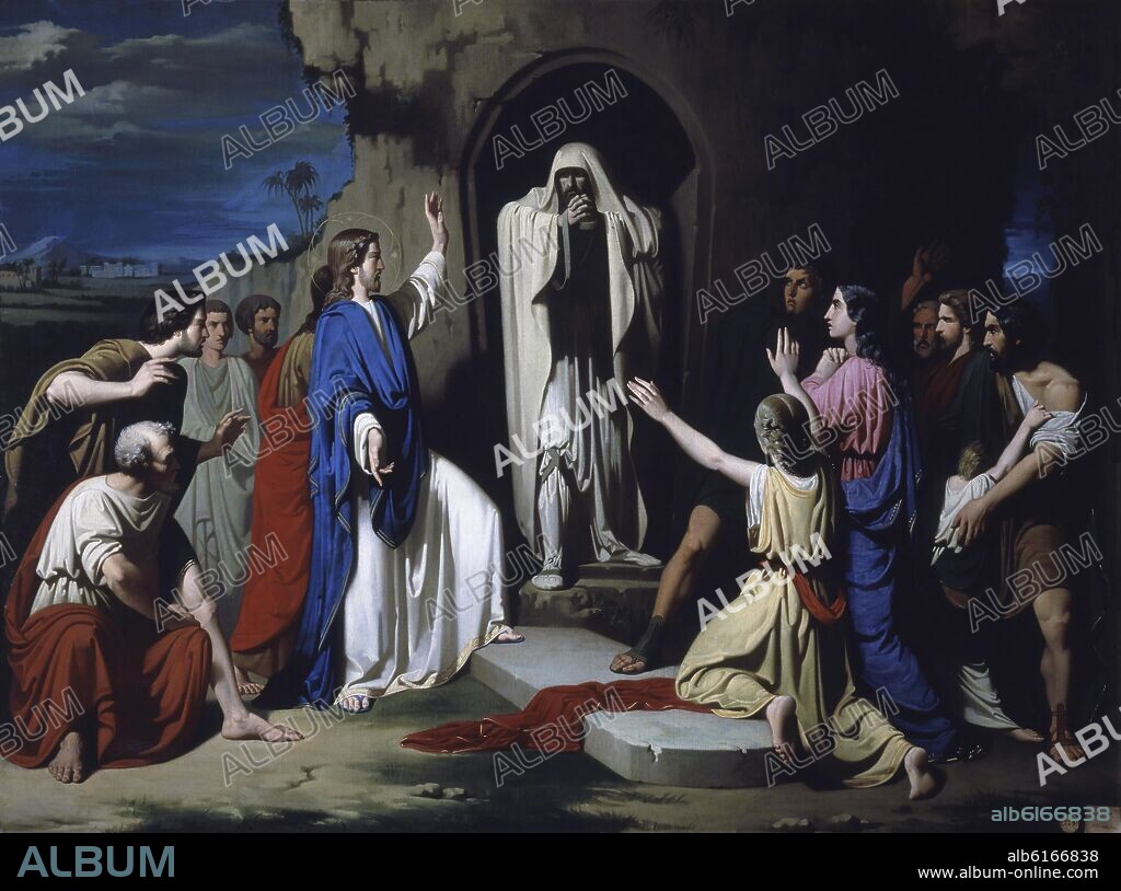 JOSÉ CASADO DEL ALISAL. 'The Resurrection of Lazarus', 1855, Oil on canvas, 169 x 127 cm, Inv. 0284.