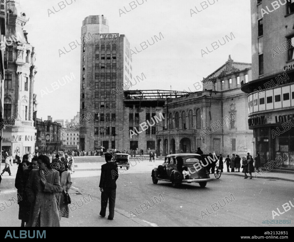 Victory boulevard, bucharest, romania, calea victoriei boulevard, 1950s. 01/02/2013