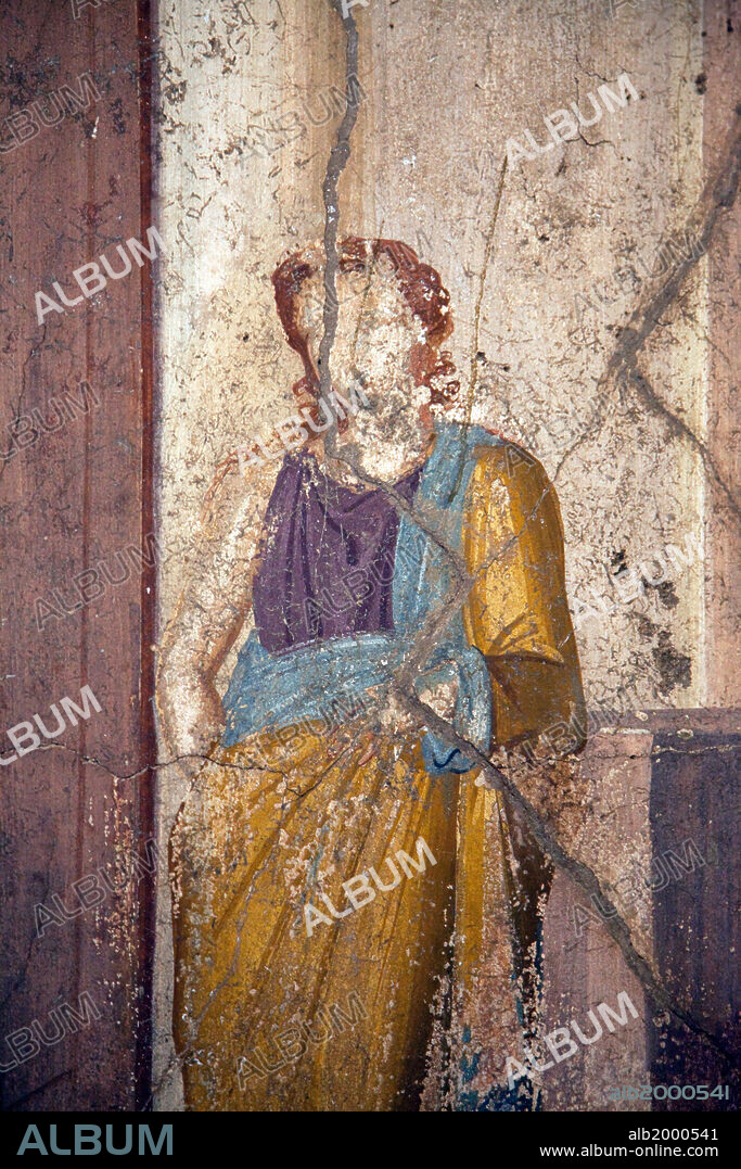 Italy, Naples, Naples Museum, from Pompeii, House of Jason (IX 5, 18), Paris and Elena.
