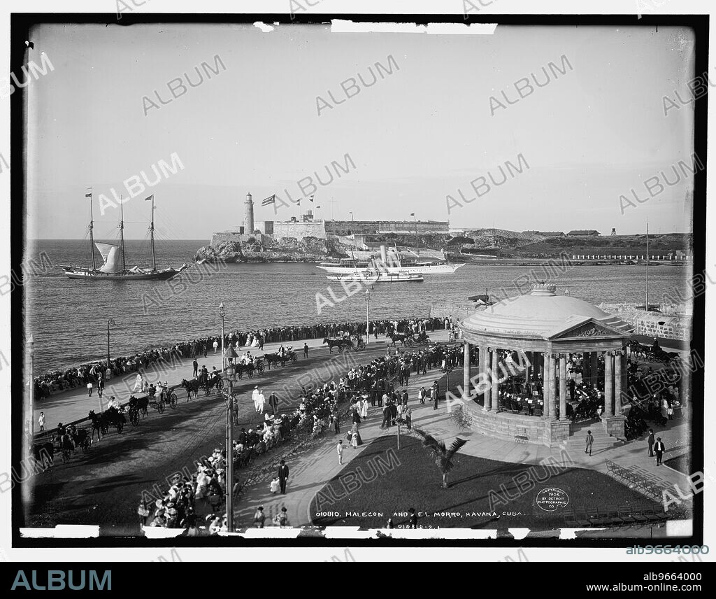 Malecon and El Morro, Havana, Cuba, c1904.