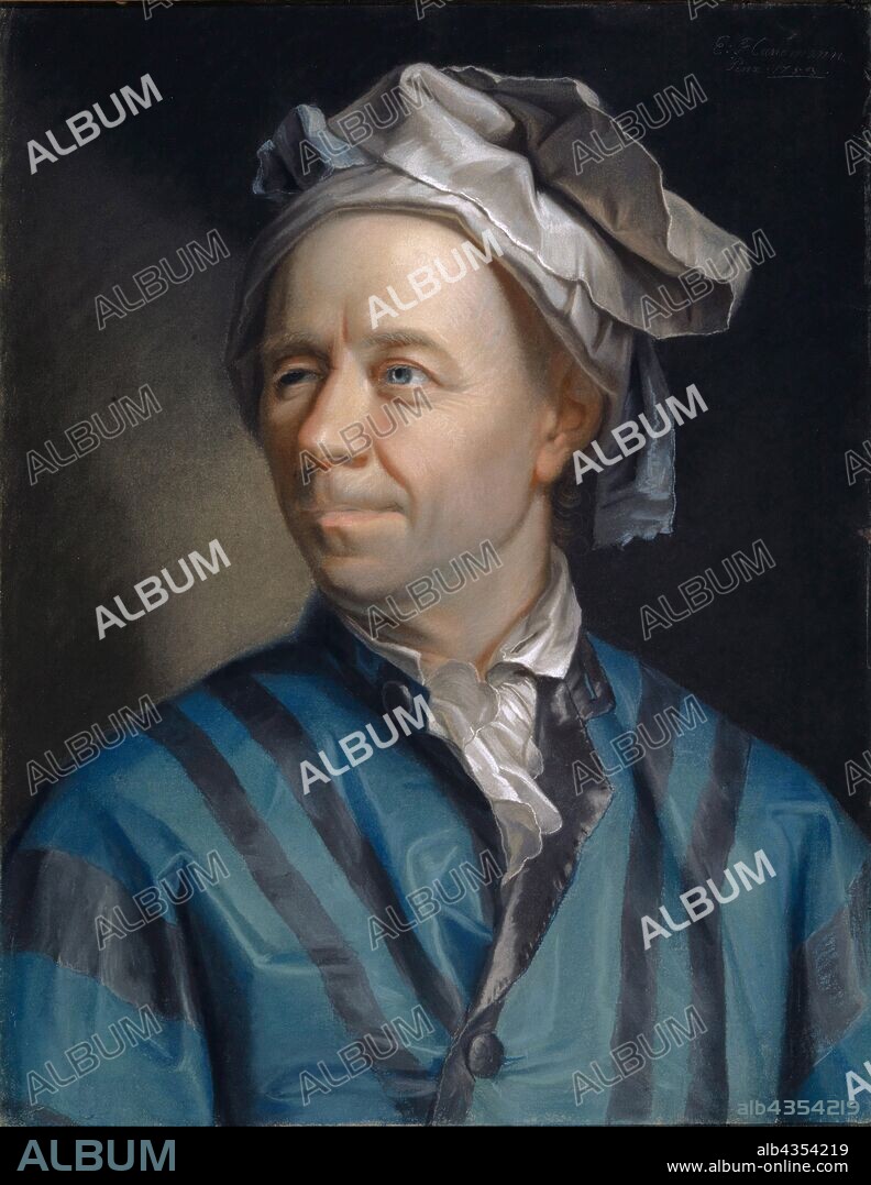 Portrait of Leonhard Euler, 1753, pastel on paper, 57 x 44 cm, signed and dated top right: E: Handmann, Pinx: 1753., Emanuel Handmann, Basel 1718–1781 Bern.