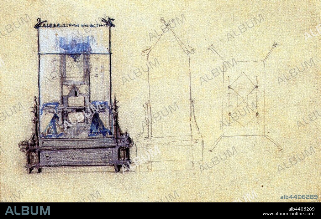 ANTONI GAUDÍ (1852-1926). Vitrina para la Guantería Esteban Comella fue diseñada por el arquitecto modernista Antoni Gaudí en 1878 con el objetivo de ser expuesta en el pabellón español de la Exposición Universal de París de ese año.