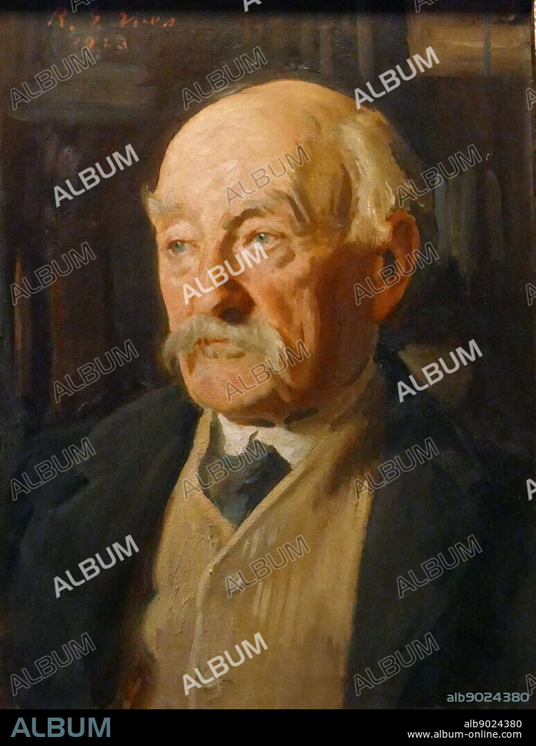 Thomas Hardy (1840 - 1928), English author. Portrait by Reginald Grenville Eves, 1923. Reginald Grenville Eves RA (24 May 1876 - 13 June 1941) was a British painter who made portraits of many prominent military, political and cultural figures.