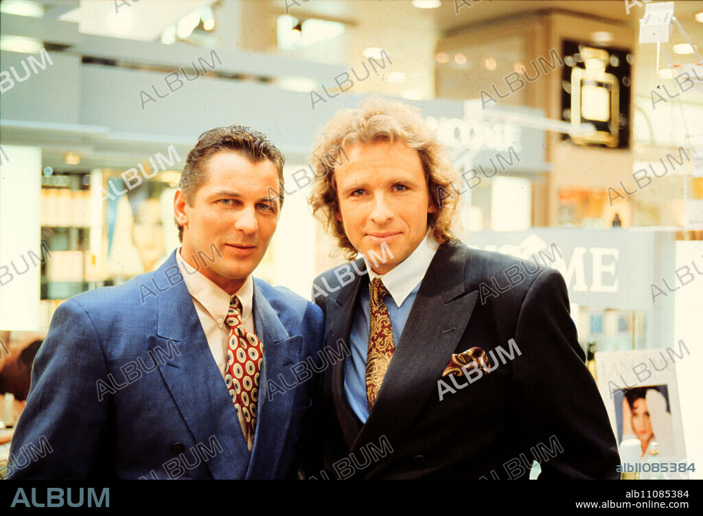 A young woman who is prevented from making professional and economic progress in a male-dominated society is given the opportunity to change her gender and gain experience on the "other side" through a pact with the devil. Michael (HEINZ HOENIG) and Harry (THOMAS GOTTSCHALK). Director: Cyril Frankel / Title: A WOMAN NAMED HARRY / Germany 1990.