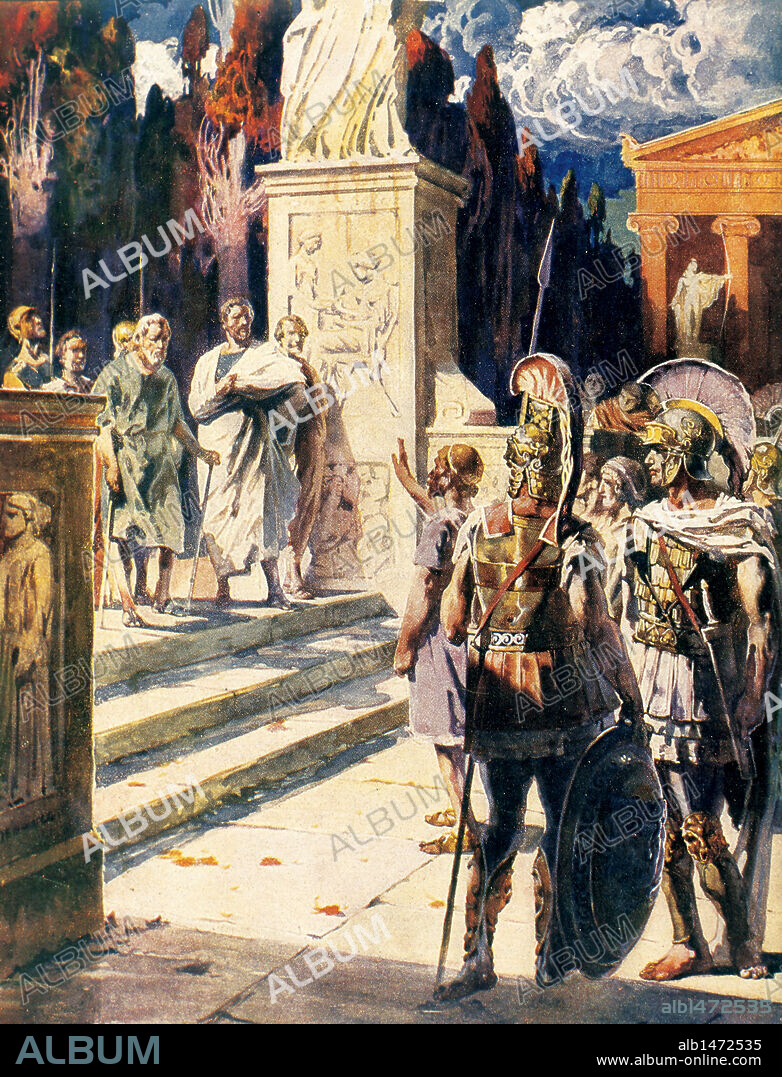 HISTORIA DE LA ANTIGUA GRECIA. "LOS ESPARTANOS Y TIRTEO". Según el oráculo de Delfos, los espartanos sólo podían vencer a los mesenios si eran mandados por un ateniense. Atenas les envió a Tirteo, poeta griego, bajo cuyas órdenes obtuvieron éxitos.