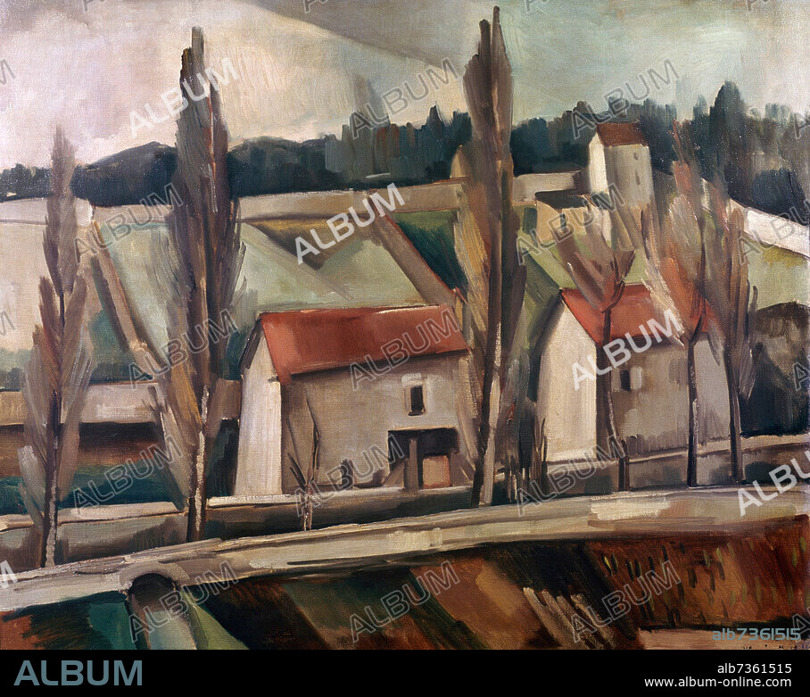 MAURICE DE VLAMINCK. Vlaminck, Maurice de ; 1876-1958. "Rue d'un faubourg". Prague, Narodni Galerie (Gal. Nationale).