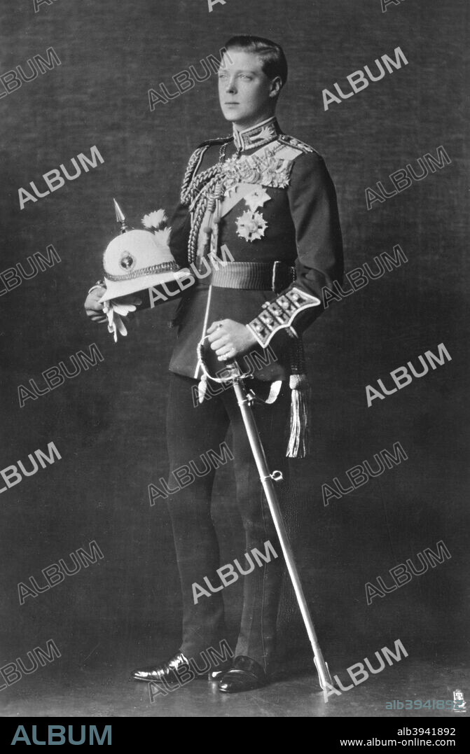 Edward, Prince of Wales, in army uniform, 1920s(?). Edward served in the Grenadier Guards during World War I. He became king when his father, George V, died in 1936, but abdicated in order to marry Wallis Simpson, an American divorcee, thus heading off an impending constitutional crisis.