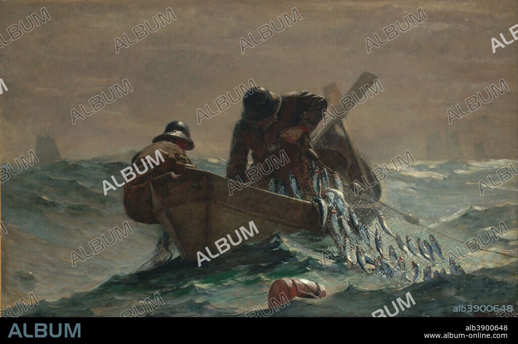 WINSLOW HOMER. The Herring Net. Date/Period: 1885. Painting. Oil on canvas. Height: 76.5 cm (30.1 in); Width: 122.9 cm (48.3 in).