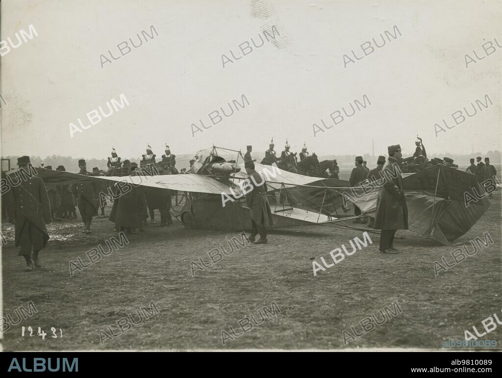 May 27, 1911. Train's monoplane after the Catastrophe.