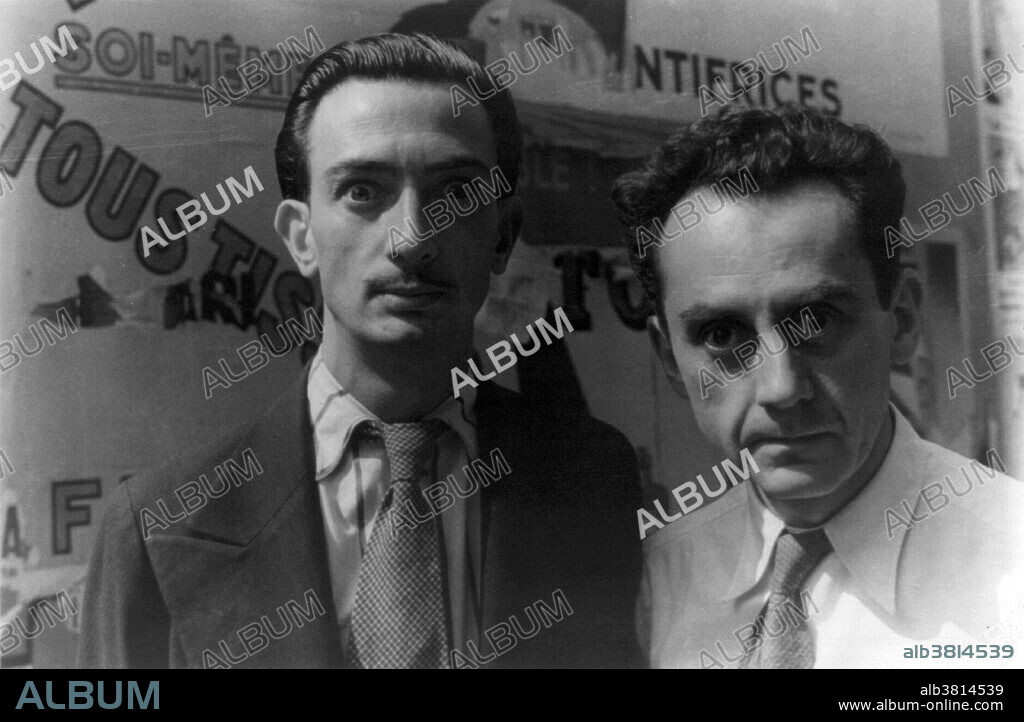 Man Ray and Salvador Dali photographed in Paris by Carl Van Vechten, June 16, 1934. Man Ray (born Emmanuel Radnitzky, August 27, 1890 - November 18, 1976) was an American modernist artist who spent most of his career in Paris, France. He was a significant contributor to the Dada and Surrealist movements, although his ties to each were informal. He produced major works in a variety of media but considered himself a painter above all. He was best known for his photography, and he was a renowned fashion and portrait photographer. Ray is also noted for his work with photograms, which he called, rayographs, in reference to himself. Salvador Domingo Felipe Jacinto DalÃ­ i DomÃ¨nech, 1st MarquÃ©s de DalÃ­ de Pubol (May 11, 1904 - January 23, 1989) was a prominent Spanish Catalan surrealist painter. He was a skilled draftsman, best known for the striking and bizarre images in his surrealist work. His painterly skills are often attributed to the influence of Renaissance masters. His expansive artistic repertoire included film, sculpture, and photography, in collaboration with a range of artists in a variety of media. He was highly imaginative, and also enjoyed indulging in unusual and grandiose behavior.