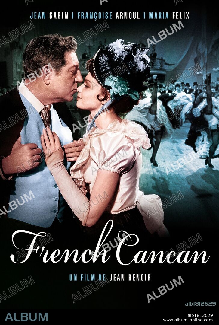 Poster de FRENCH CANCAN, 1954, dirigida por JEAN RENOIR. Copyright FRANCO LONDON FILMS.
